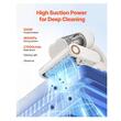 Aspirator pentru saltele antiacarieni, Filtru Hepa, Functie incalzire, 550 W, Capacitate 650 ml, Afisaj inteligent Led, Alb/Auriu