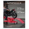 Cric hidraulic pentru motociclete, Capacitate 450 kg, Inaltime 218-787 mm, 4 x roti pivotante