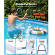 Scara pentru piscine supraterana, Otel, 3 trepte, max 136 kg, 860 x 800 x 1372 mm