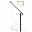 Balustrada fier forjat, 2-3 trepte Vivatechnix Negru Mat, Inaltime 159.6 cm, lungime 76.5 cm, pozitii reglabile