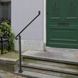 Balustrada fier forjat, 2-3 trepte Vivatechnix Negru Mat, Inaltime 159.6 cm, lungime 76.5 cm, pozitii reglabile
