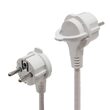 Prelungitor 6 prize, intrerupator de picior, 5 m, alb, 1.5 mmp