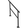 Balustrada fier forjat, 2-3 trepte Vivatechnix Negru Mat, Inaltime 159.6 cm, lungime 76.5 cm, pozitii reglabile