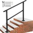 Balustrada fier forjat, 2-3 trepte Vivatechnix Negru Mat, Inaltime 159.6 cm, lungime 76.5 cm, pozitii reglabile