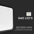 Aplica led cu senzor de miscare 36 W, Negru, 4000 K, 3820 lm, IP 44, Patrata 420 x 420 x 65 mm