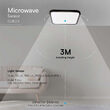 Aplica led cu senzor de miscare 36 W, Negru, 4000 K, 3820 lm, IP 44, Patrata 420 x 420 x 65 mm
