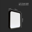 Aplica led cu senzor de miscare 36 W, Negru, 4000 K, 3820 lm, IP 44, Patrata 420 x 420 x 65 mm