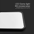 Aplica led cu senzor de miscare 36 W, Negru, 4000 K, 3820 lm, IP 44, Patrata 420 x 420 x 65 mm
