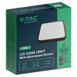 Aplica led cu senzor de miscare 36 W, Negru, 4000 K, 3820 lm, IP 44, Patrata 420 x 420 x 65 mm