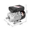 Motor electric monofazat, 0.5 kW, 2800 rpm, 80, cadru B3, 4.5 A, 220 V/50 Hz