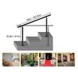 Balustrada aluminiu, max 5 trepte Vivatechnix Negru Mat, Inaltime 91 cm, lungime 152.8 cm, pozitii reglabile
