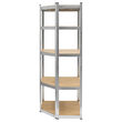 Raft metalic de colt cu 5 x polite MDF, sarcina max pe raft 175 kg, dimensiune 180x70x40 cm