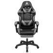 Scaun gaming, Negru/Gri, max 150 kg, 2 x perne, 5 roti, Spatar reglabil 145°, Inaltime reglabila sezut 42-52 cm