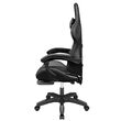 Scaun gaming, Negru/Gri, max 150 kg, 2 x perne, 5 roti, Spatar reglabil 145°, Inaltime reglabila sezut 42-52 cm