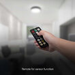 Plafoniera led cu senzor de miscare, Interior/Exterior IP44, 4000K, 3820 lm, 30 W, dimensiune 420 x 65 mm, Negru