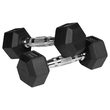 Set 2 gantere din fonta cauciucata 2 x 3 Kg