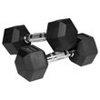 Set 2 gantere din fonta cauciucata 2 x 6 Kg