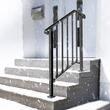 Balustrada fier forjat, Vivatechnix Negru Mat, lungime 71 cm, Inaltime 97 cm, Otel