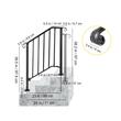 Balustrada fier forjat, Vivatechnix Negru Mat, lungime 71 cm, Inaltime 97 cm, Otel