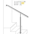 Balustrada inox, 2-3 trepte Vivatechnix, Inaltime 114 cm, lungime 150 cm, pozitii reglabile