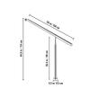 Balustrada inox, 2-3 trepte Vivatechnix, Inaltime 114 cm, lungime 150 cm, pozitii reglabile
