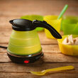 Fierbator electric de voiaj, pliabil, Putere 750 W, Silicon, capacitate 0.5 l, Verde