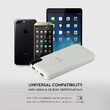 Powerbank cu stand de incarcare, Wireless 8000mAh, 2x USB, USB-C, Alb, 2.1 A, 5 W