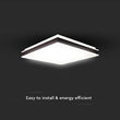 Plafoniera patrata cu led dimmabil, lumina naturala 4000K, 1490 lm, Negru/Alb, 18 W, dimensiune 350x350 mm