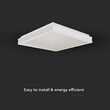 Plafoniera patrata cu led dimmabil, lumina naturala 4000K, 1490 lm, Alb, 18 W, dimensiune 350x350 mm