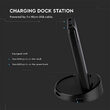 Powerbank cu stand de incarcare, Wireless 8000mAh, 2x USB, USB-C, Negru, 2.1 A, 5 W