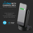Powerbank cu stand de incarcare, Wireless 8000mAh, 2x USB, USB-C, Negru, 2.1 A, 5 W