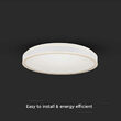 Plafoniera led dimmabil, lumina naturala 4000K, 1280 lm, Alb, 18 W, diametru 350 mm