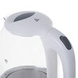 Fierbator electric cordless, Sticla, Alb, Capacitate 1.7 l, Putere 2200 W, Mentinere temperatura, Lumina colorata de fundal 