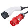 Incarcator portabil EV, Type 2, 32A, Cablu de incarcare 7.5 m, 230/400 V, 7.36 kW monofazat, 22 kW trifazat, geanta de transport, IP66