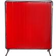 Perdea sudura impotriva scanteilor Vevor 183x183 cm, cadru otel, 4 roti, rosie
