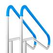 Set 2 x Balustrada inox pentru piscina, 1395 x 810 x 100 mm, Capacitate 2x100 kg, protectie UV, accesorii montaj incluse