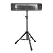 Incalzitor cu infrarosu pe trepied, 2500 W, 3 x trepte caldura, Telecomanda, Temporizator