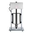 Masina electrica de umplut carnati, Profesionala, Inox, 4 x Tuburi, 200 W, control viteza, Capacitate 10 l, pedala control
