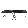 Joc de societate pliabil/portabil masa Beer Pong, Lungime 2.4 m, Negru, 6 x mingi