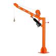 Macara telescopica pentru camioneta, pivotanta la 360 de grade, Capacitate 450 kg, cric hidraulic, troliu manual