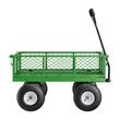 Carucior multifunctional pentru gradina, 1700 x 480 x 515 mm, Capacitate 300 kg, Otel, Roti gonflabile, Laterale detasabile