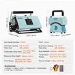 Presa termica 2 in 1 pentru Sepci/Cani, 350 W, 40-205 ℃,  Verde