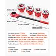 Trusa filiera tevi, 1/2" NPT, 3/4" NPT, 1" NPT, 1-1/4" NPT, utilizare intensa, matrice calite 9CrS