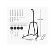 Suport pentru sac de box, Otel, 143x126x208 cm, Negru, max 65 kg
