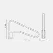 Set 2 x Balustrada inox pentru piscina, 1395 x 810 x 100 mm, Capacitate 2x100 kg, protectie UV, accesorii montaj incluse
