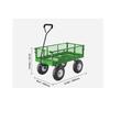 Carucior multifunctional pentru gradina, 1700 x 480 x 515 mm, Capacitate 300 kg, Otel, Roti gonflabile, Laterale detasabile