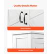 Dulap de baie, 2 usi, MDF, Alb, 4 rafturi, 300 x 600 x 1100 mm, kit anti-rasturnare