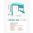 Pavilion gradina/plaja, Portabil 240x240 cm, 1 x perete lateral, Verde, Protecție solara UPF 50+, Geanta, Cadru otel