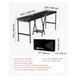 Joc de societate pliabil/portabil masa Beer Pong, Lungime 2.4 m, Negru, 6 x mingi