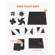 Set 18 panouri acustice fonoabsorbante, 300 x 300 x 10 mm, Negru, Autoadezive